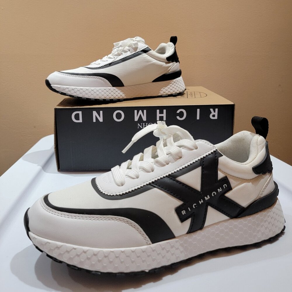 JOHN RICHMOND Embossed Low Top Sneaker, Size 9, NWT